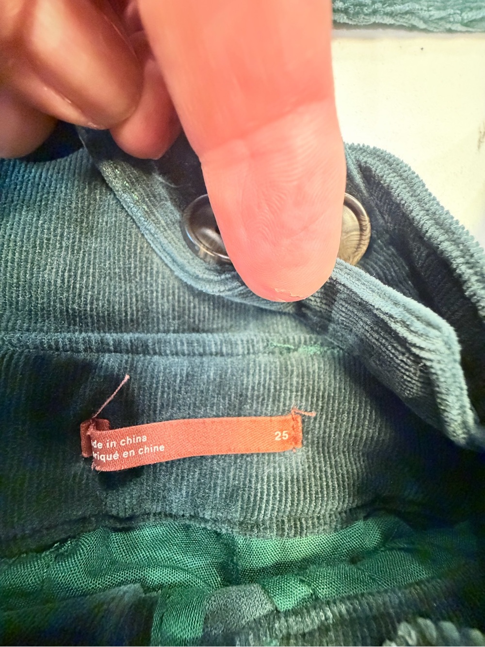 Anthropologie Pilcro Corduroy Jumpsuit Overalls in Sage Green - Picture 7 of 15